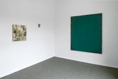 MICHAEL TOENGES 21-19-60-55, 2019, Ölfarbe auf Leinwand, 60/55 cm; ANDREAS KEIL O.T., 2021, Öl auf Holz, 15,6 x 9 cm; PETER TOLLENS BLUE IN GREEN, Dez. 2018 – Feb. 2019, Wachs-Dammar-Öllasur auf Leinen, 180 X 160 cm, COLORSCAPE II, 2022